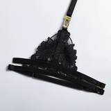 Erotic Black Lace Lingerie Set / Underwire Bras with Panties & Garters / Sexy Underwear of 4-Pieces - EVE's SECRETS