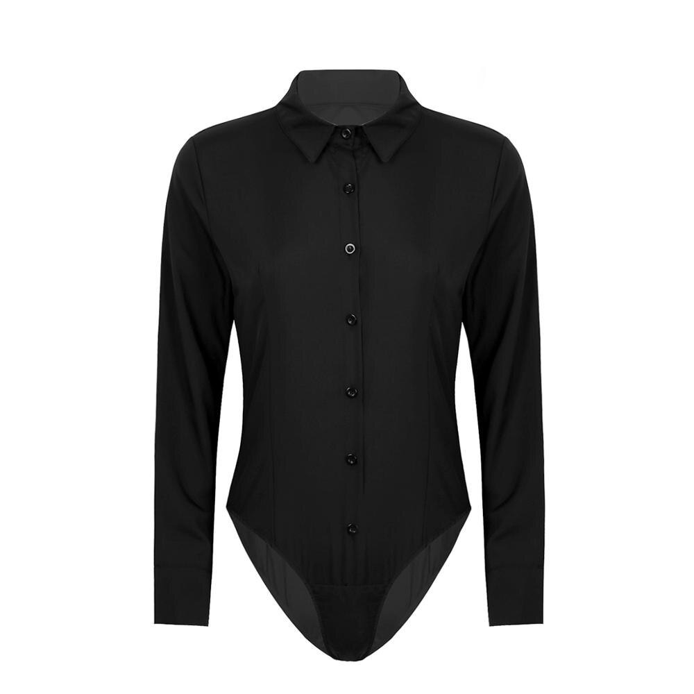 Erotic Female BodySuit with Turn-down Collar / Sexy Jumpsuit on Button for Ladies - EVE's SECRETS