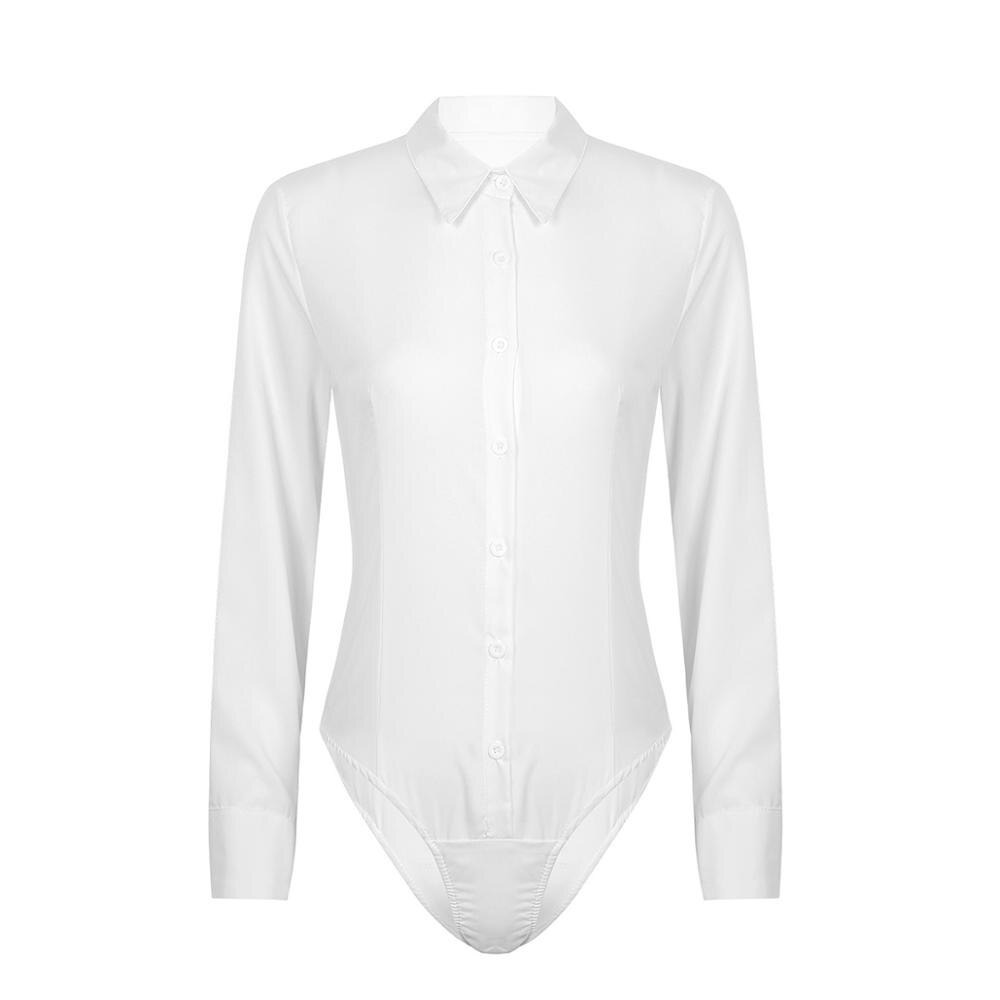 Erotic Female BodySuit with Turn-down Collar / Sexy Jumpsuit on Button for Ladies - EVE's SECRETS