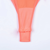 Erotic Female Halter Bodysuit / Fancy Transparent Lingerie With Garters / Sexy Body Outfits - EVE's SECRETS