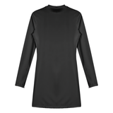 Erotic Female Short Dress With Shining Effect / Sexy Tight-Fitting Women's Long-Sleeve Clothing - EVE's SECRETS