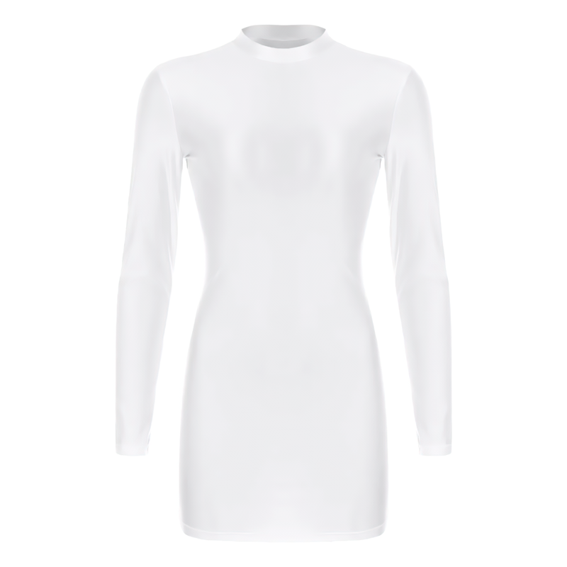 Erotic Female Short Dress With Shining Effect / Sexy Tight-Fitting Women's Long-Sleeve Clothing - EVE's SECRETS