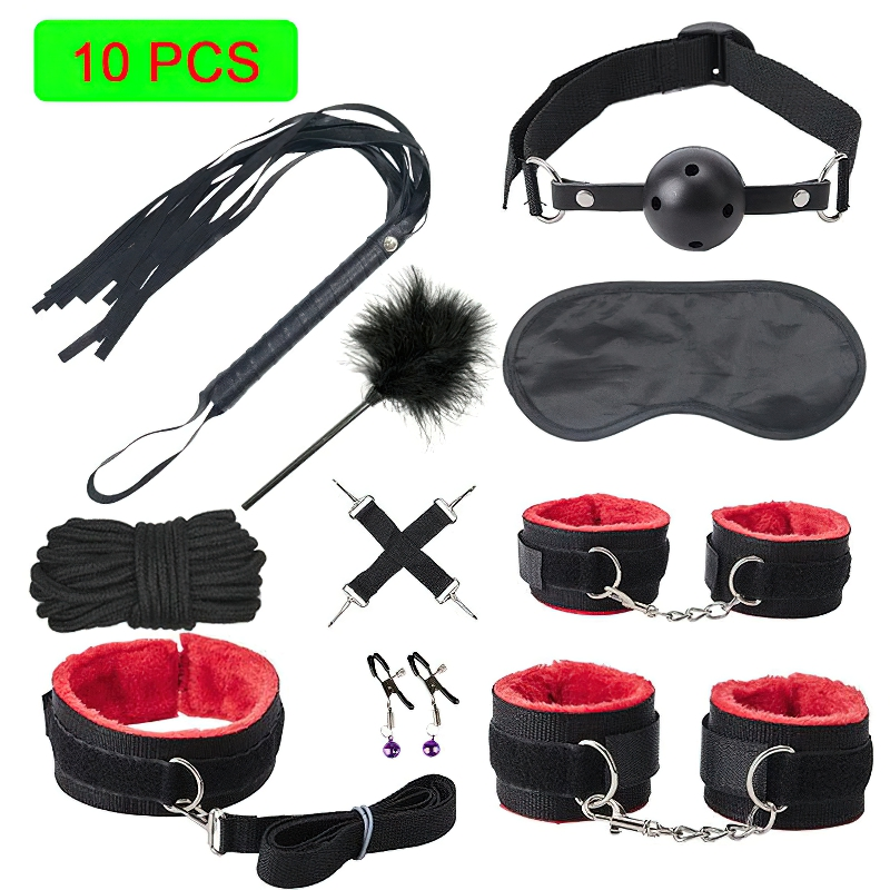 Erotic Fetish Kits / Nylon BDSM Bondage with Soft Plush / Sex Toys For Couples - EVE's SECRETS