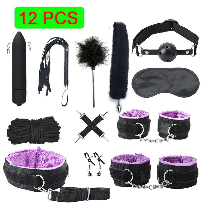 Erotic Fetish Kits / Nylon BDSM Bondage with Soft Plush / Sex Toys For Couples - EVE's SECRETS