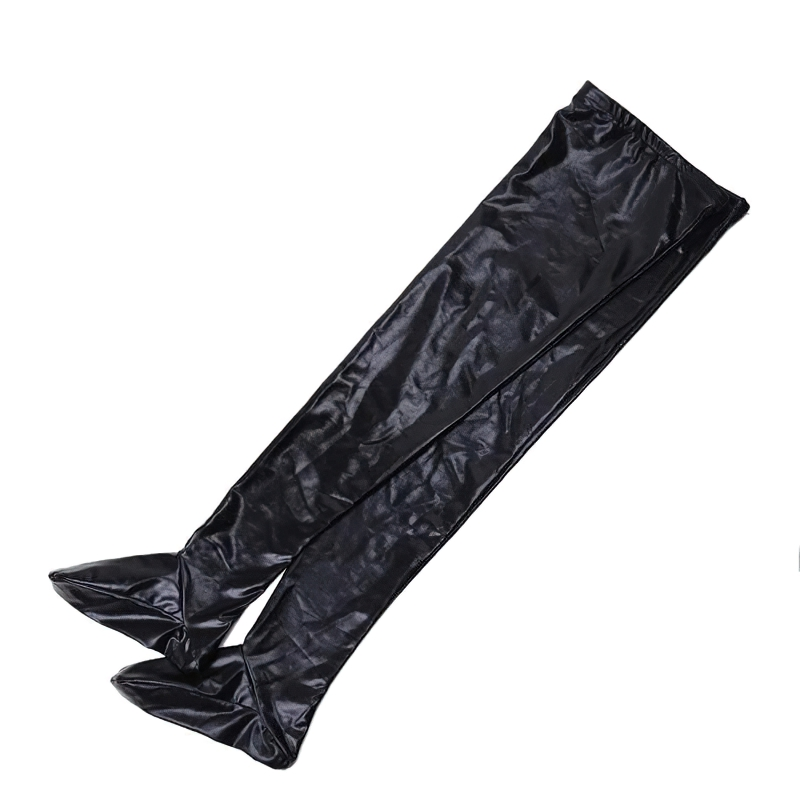 Erotic Latex High Stockings For Women / Aesthetic Female Lingerie For Pole Dance - EVE's SECRETS