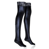 Erotic Latex High Stockings For Women / Aesthetic Female Lingerie For Pole Dance - EVE's SECRETS