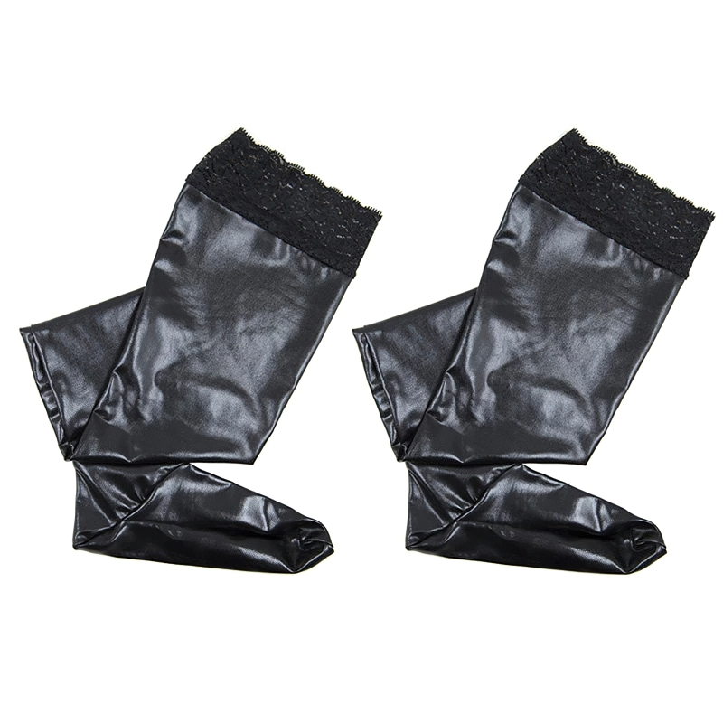 Erotic Latex High Stockings For Women / Aesthetic Female Lingerie For Pole Dance - EVE's SECRETS