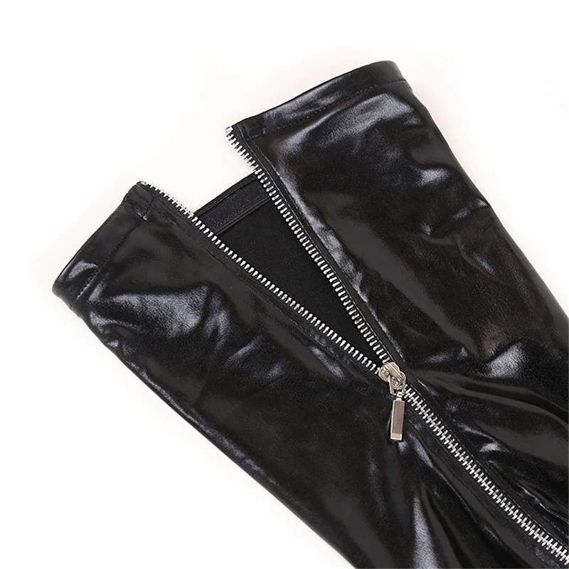 Erotic Latex High Stockings For Women / Aesthetic Female Lingerie For Pole Dance - EVE's SECRETS