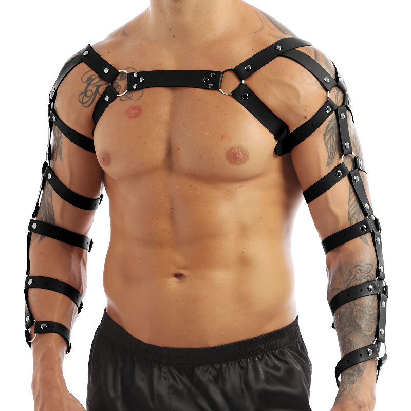 Erotic Leather Chest Harness for Muscle Men / Cool Adjustable Belts Body Harness - EVE's SECRETS