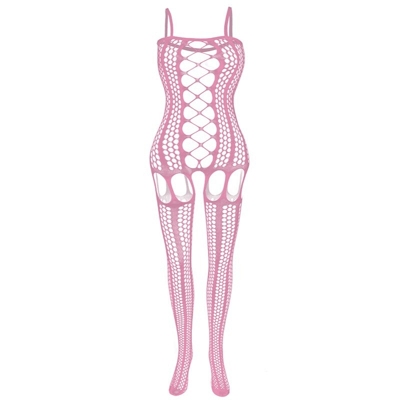 Erotic Lingerie for Women / Sexy Sleeveless Nightwear / Mesh Open Crotch Bodysuit - EVE's SECRETS
