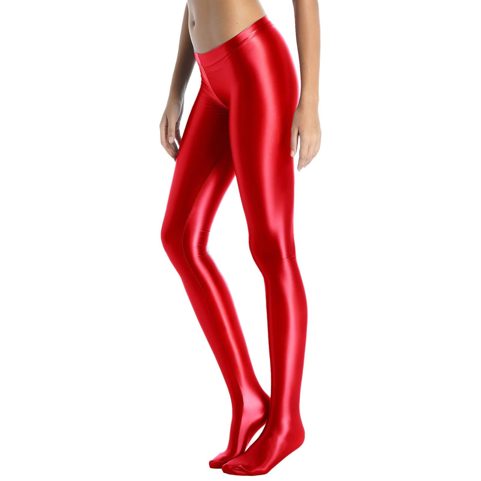 Erotic Mid-Waist Women Legging / Shining Female Tights / Sexy Tight-Fitting Clothing - EVE's SECRETS
