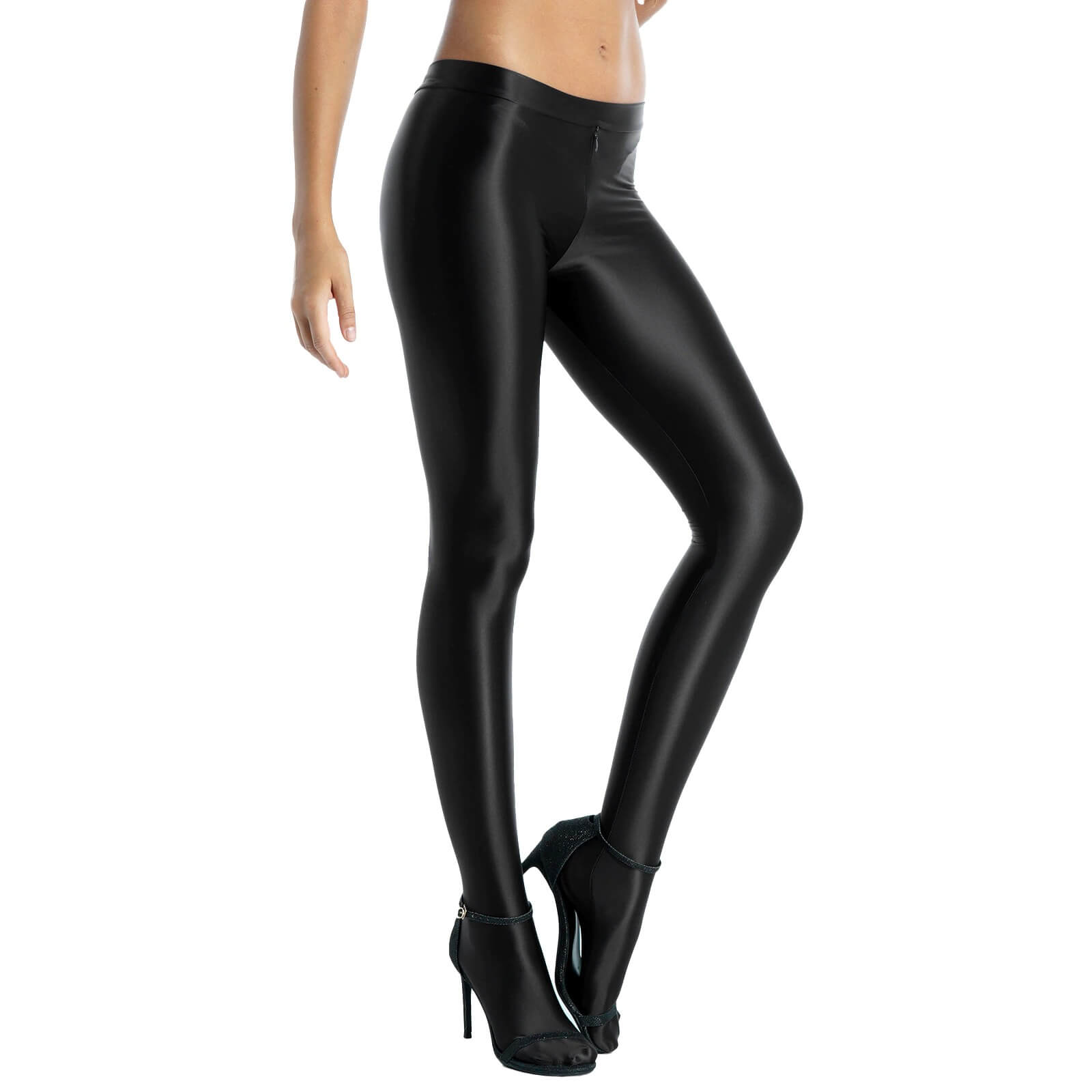 Erotic Mid-Waist Women Legging / Shining Female Tights / Sexy Tight-Fitting Clothing - EVE's SECRETS