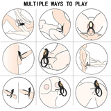 Erotic Penis Double Rings Vibrator / Wireless Stimulator Cockrings for Delay Ejaculation / Male Sex Toys - EVE's SECRETS