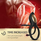 Erotic Penis Double Rings Vibrator / Wireless Stimulator Cockrings for Delay Ejaculation / Male Sex Toys - EVE's SECRETS