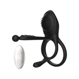 Erotic Penis Double Rings Vibrator / Wireless Stimulator Cockrings for Delay Ejaculation / Male Sex Toys - EVE's SECRETS