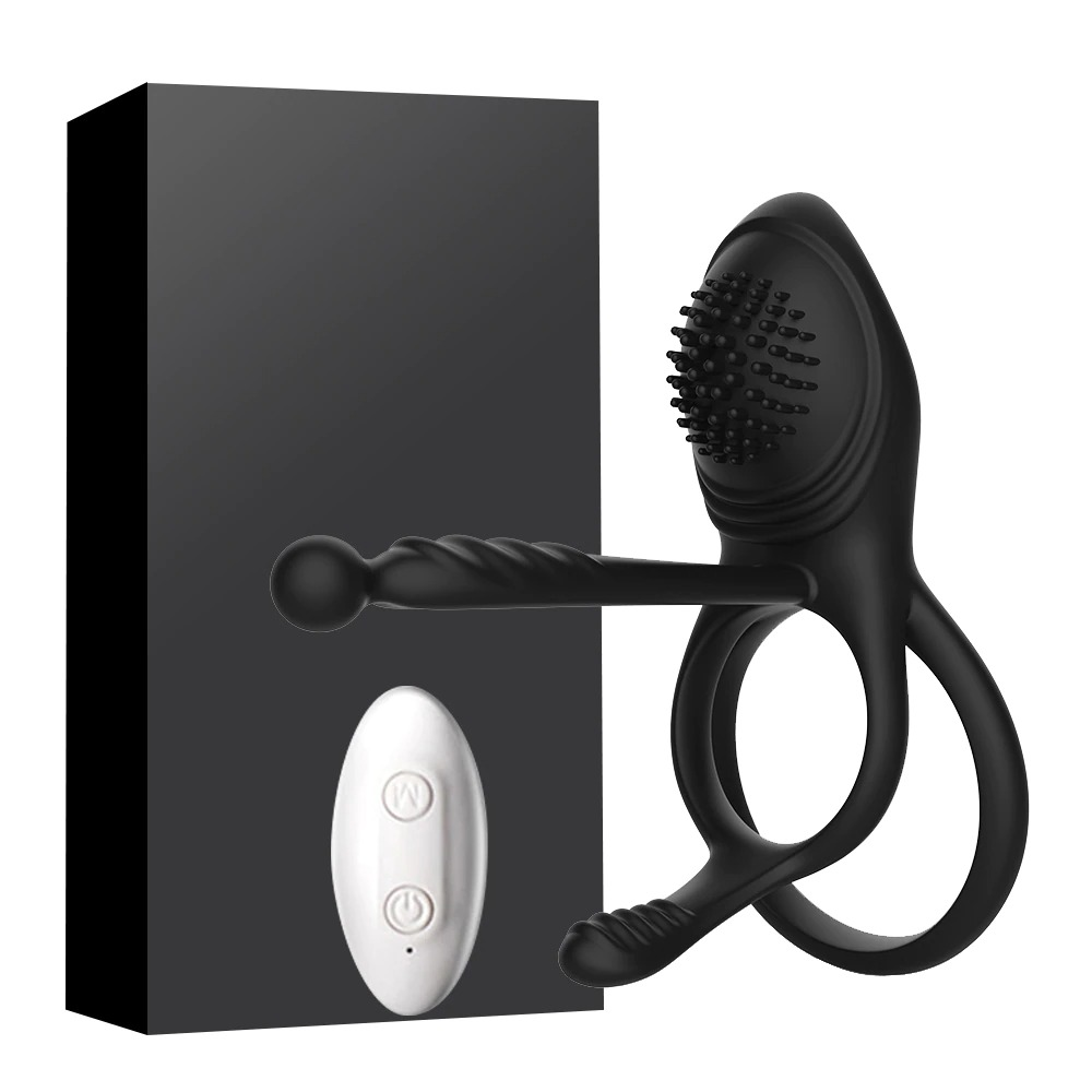 Erotic Penis Double Rings Vibrator / Wireless Stimulator Cockrings for Delay Ejaculation / Male Sex Toys - EVE's SECRETS