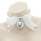 Erotic PU Leather Choker Collar for Ladies / Sexy Bondage Restraints with Bow - EVE's SECRETS