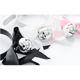 Erotic PU Leather Choker Collar for Ladies / Sexy Bondage Restraints with Bow - EVE's SECRETS