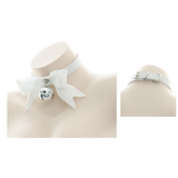 Erotic PU Leather Choker Collar for Ladies / Sexy Bondage Restraints with Bow - EVE's SECRETS