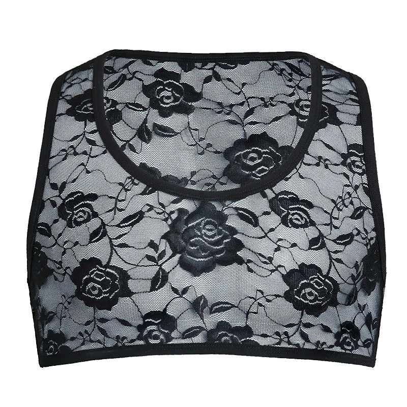 Erotic See Through Sleeveless Sissy Crop Top for Men / Men's Sexy Babydoll Lace Lingerie Clubwear - EVE's SECRETS