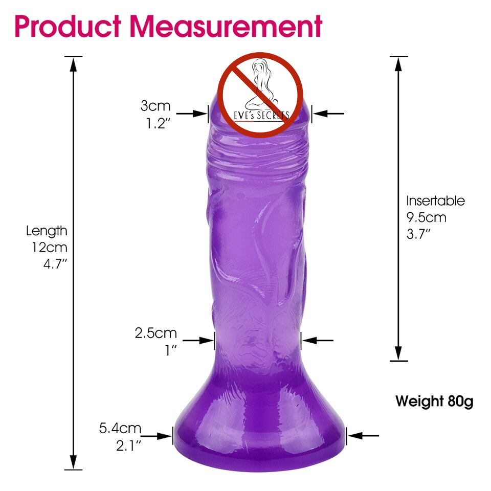 Erotic Small Soft Jelly Dildo / Adult Realistic Butt Plug / Unisex Anal Sex Toy - EVE's SECRETS