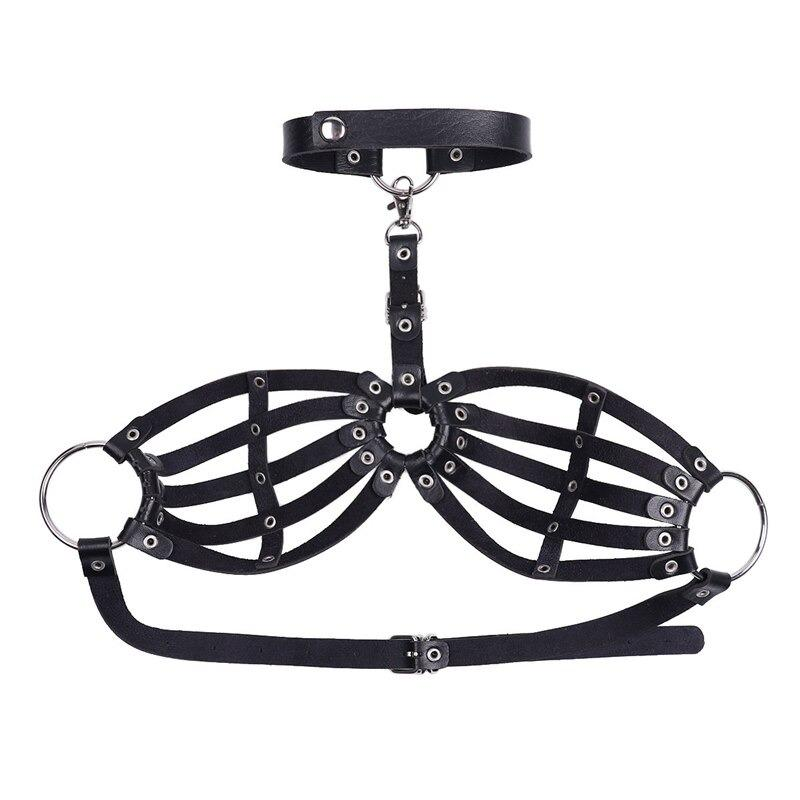 Erotic Waistband Sexy Leather Bra Harness Bondage / Bra Garter Body Cage Straps Belts For Women - EVE's SECRETS