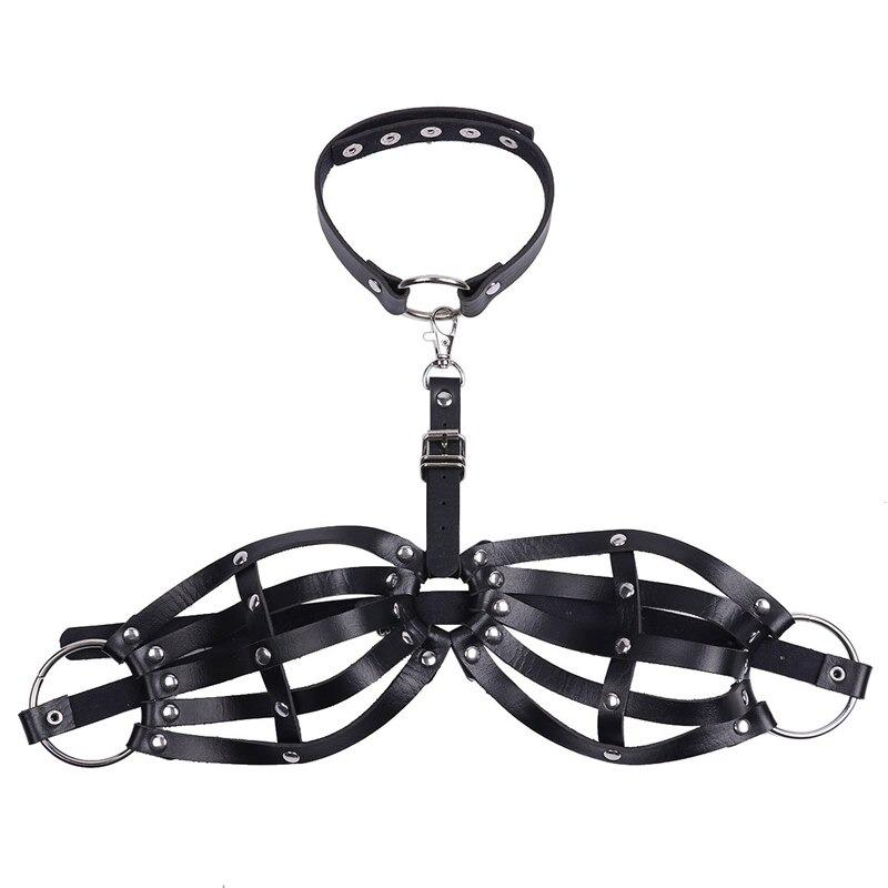 Erotic Waistband Sexy Leather Bra Harness Bondage / Bra Garter Body Cage Straps Belts For Women - EVE's SECRETS