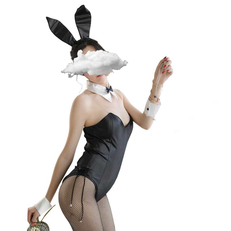 Erotic Women's Bodysuit with Sexy Bunny Tail / Rabbit Costum with Long Ears for Adult - EVE's SECRETS