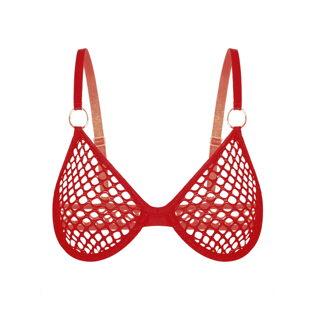 Erotic Women's Mesh Bra / Sexy Transparent Female Underwear For Role-Play Games - EVE's SECRETS