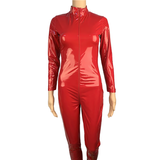 Erotic Women's Wet Look Bodysuit / Sexy Female Role-Playing Games Clothing / Tight-Fitting Overalls - EVE's SECRETS