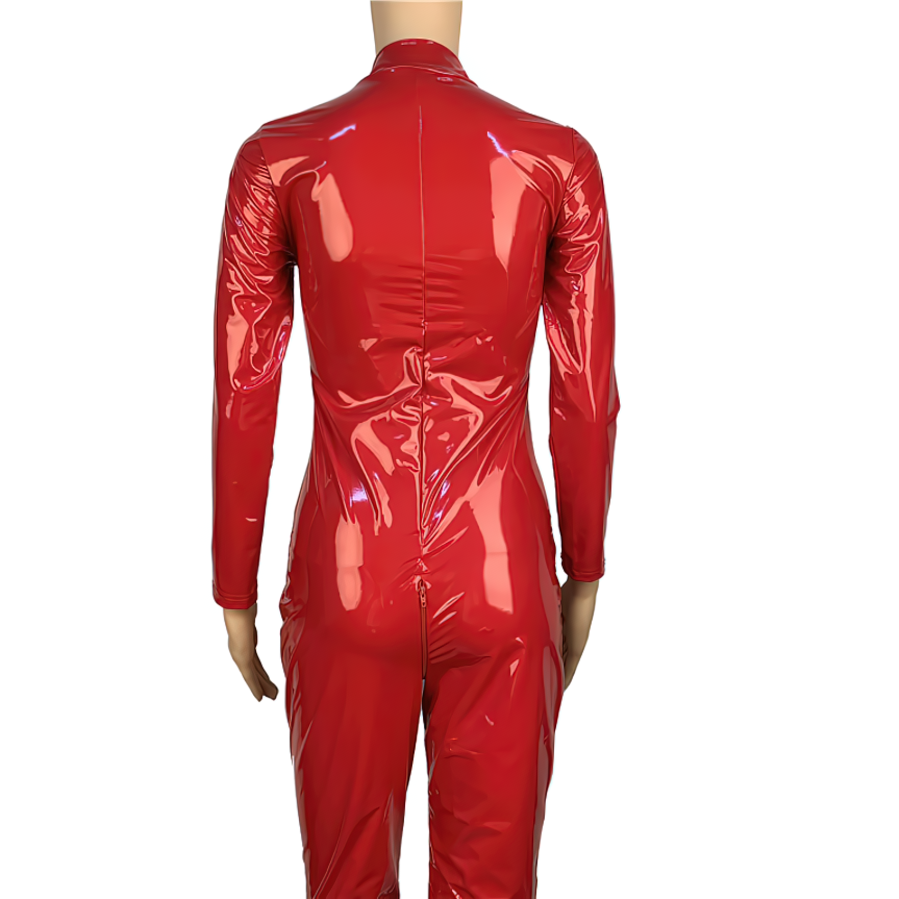 Erotic Women's Wet Look Bodysuit / Sexy Female Role-Playing Games Clothing / Tight-Fitting Overalls - EVE's SECRETS