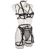 Exotic Hollow Out Lingerie Set / Women's Sexy Outfit 3-Pieces / Luxury Sissy Erotic Underwear - EVE's SECRETS
