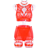 Fancy Erotic 5-Pieces Underwear / Sexy Transparent Lingerie Set / Women's Seductive Clothing - EVE's SECRETS