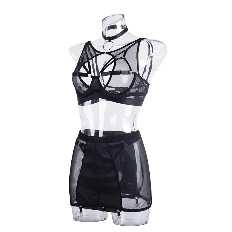 Fancy Erotic 5-Pieces Underwear / Sexy Transparent Lingerie Set / Women's Seductive Clothing - EVE's SECRETS