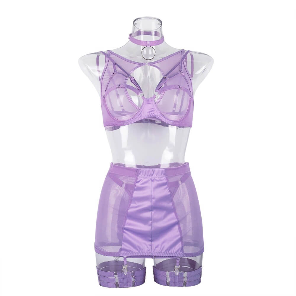 Fancy Erotic 5-Pieces Underwear / Sexy Transparent Lingerie Set / Women's Seductive Clothing - EVE's SECRETS