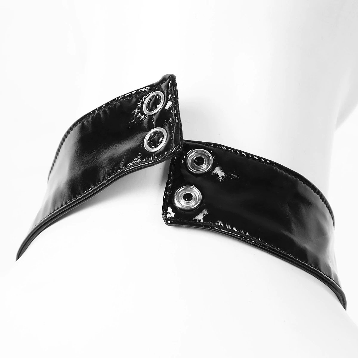 Fashion Female Wet Look Bra / Sexy Patent Leather Bra Breast Harness - EVE's SECRETS