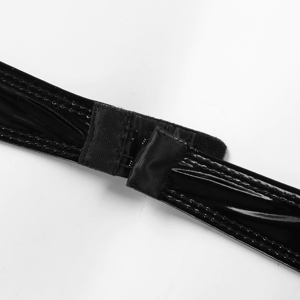 Fashion Female Wet Look Bra / Sexy Patent Leather Bra Breast Harness - EVE's SECRETS