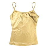 Fashion Womens Camis For Pole Dance / Shiny Metallic Wetlook Tank Top / Sexy Club Costume - EVE's SECRETS