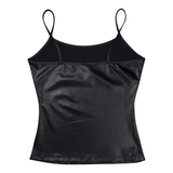 Fashion Womens Camis For Pole Dance / Shiny Metallic Wetlook Tank Top / Sexy Club Costume - EVE's SECRETS