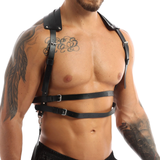 Faux Leather Body Chest Harness Costumes with Rivets / Bondage Accessory