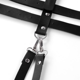 Faux Leather Body Chest Harness Costumes with O-rings Buttons / Bondage Accessory - EVE's SECRETS