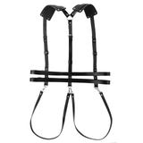 Faux Leather Body Chest Harness Costumes with O-rings Buttons / Bondage Accessory - EVE's SECRETS