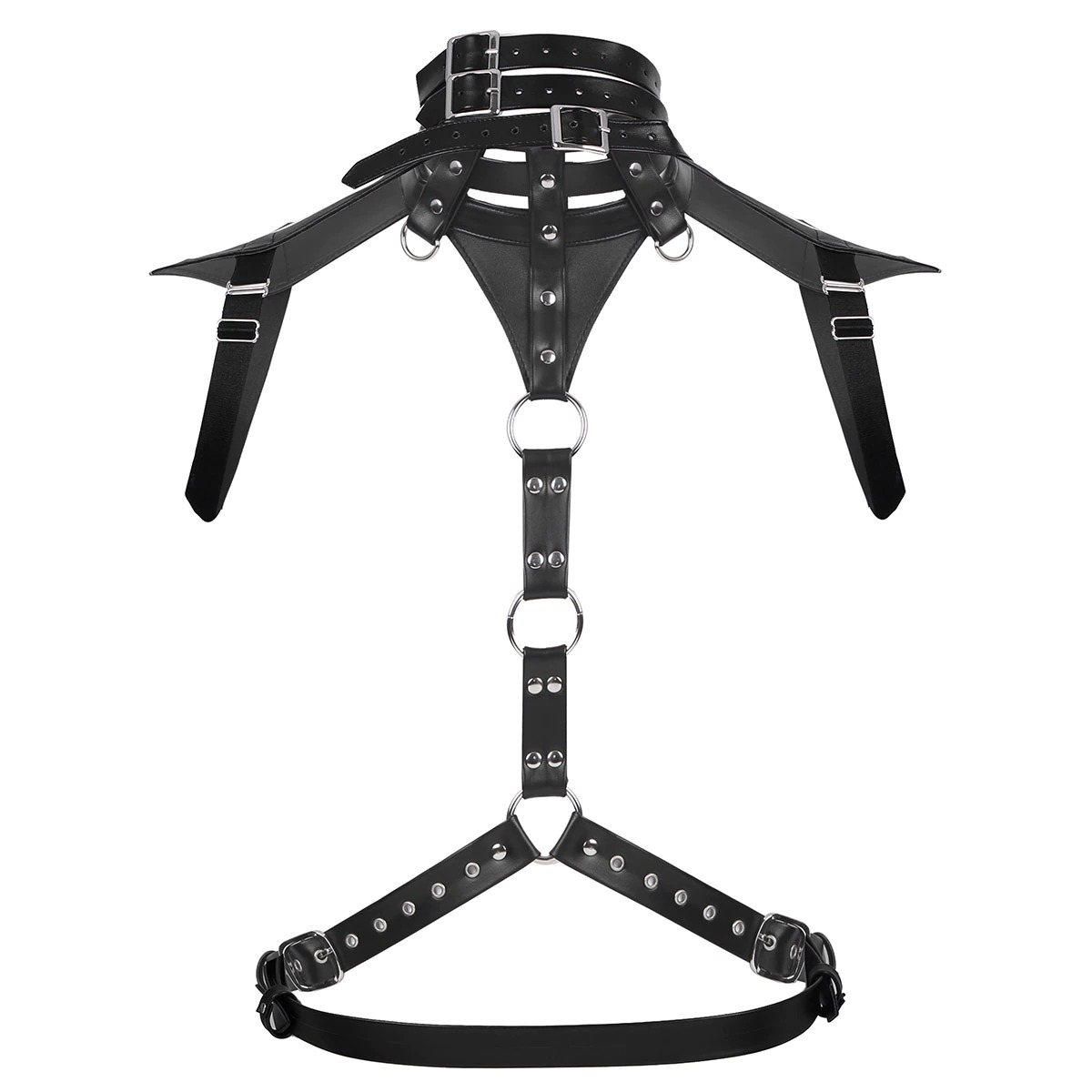 Faux Leather Body Chest Harness / Slim Fit Top Harness / Male Cosplay Costume Bondage - EVE's SECRETS