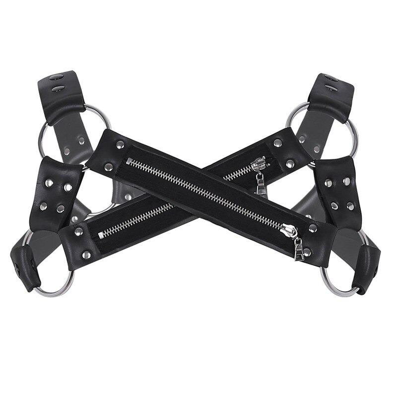 Faux Leather Body Harness for Men / Bondage Shoulder Body Chest Muscle Harness - EVE's SECRETS