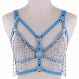 Faux Leather Chain Body Harness / BDSM Bra Harness / Women's Chain Top - EVE's SECRETS