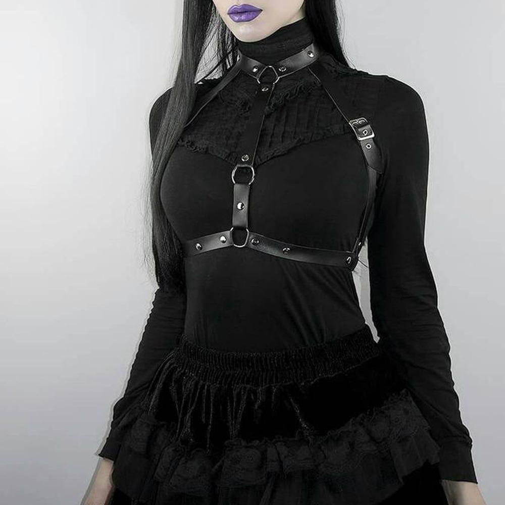 Faux Leather Lingerie Harness for Women / Hot Bra Belt Harness Cage Fetish Bondage - EVE's SECRETS