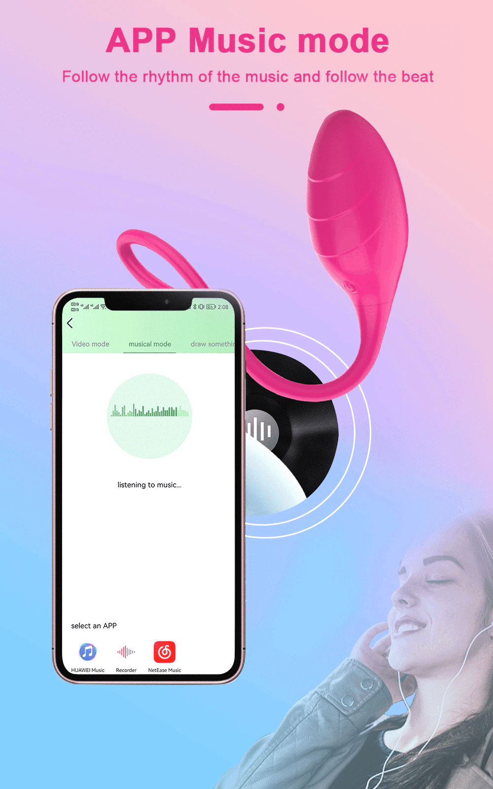 Female App-Controlled Egg Vibrators / Women's G-Spots Masturbator / Wireless Remote Vibrator - EVE's SECRETS