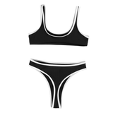 Female Bikini Suit with Print / Swimsuit with Adjustable Spaghetti Strap / Sexy Low Waist Brief - EVE's SECRETS