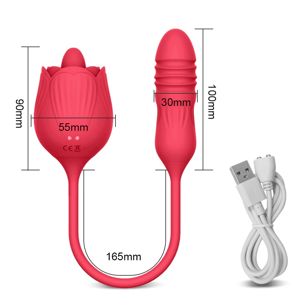 Female Clitoral Stimulator / Rose Dildo Stretching Vibrator for Women / Adults Sexy Toys - EVE's SECRETS