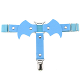 Female Colorful PU Leather Stockings Garter Belts / Women's Retro Rivet Lace Body Harness - EVE's SECRETS